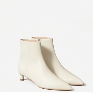 Everlane Editor white ankle bootie
